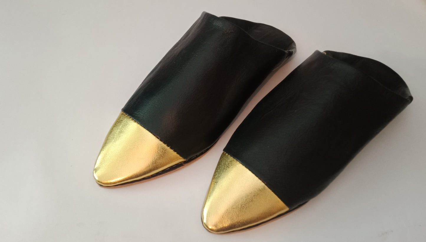 Babouches – Black & Gold