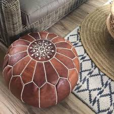 Brown Pouf – Handmade in Marrakech
