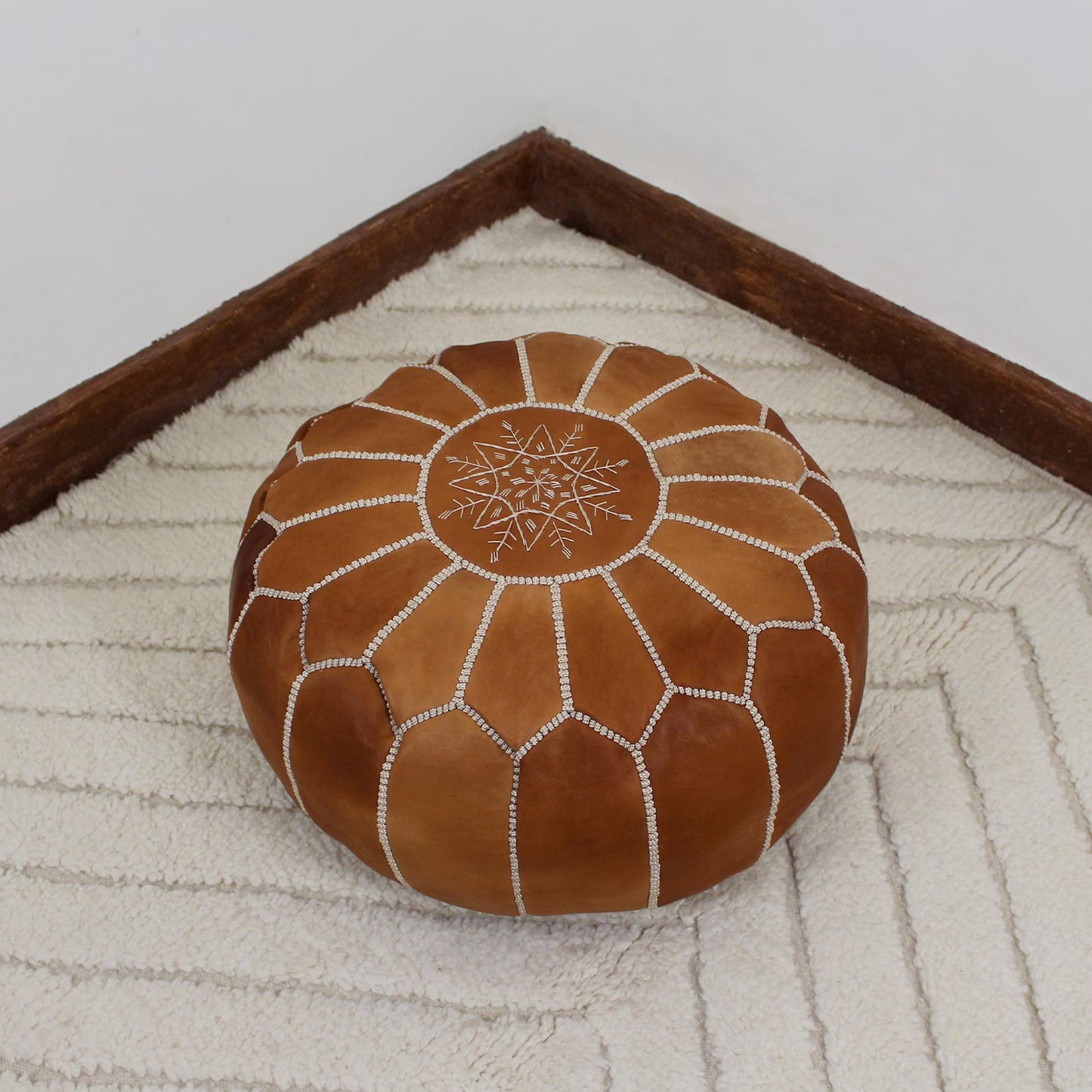 Brown Pouf – Handmade in Marrakech